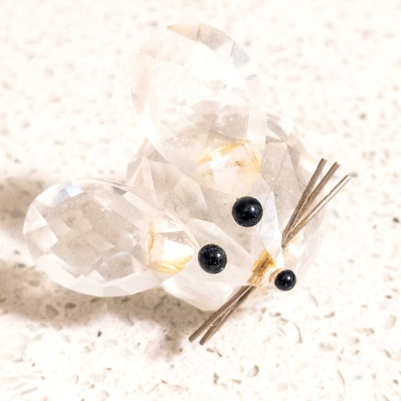 Vintage SWAROVSKI Crystal Mouse Petite Decoration Animal Cute Ornament Whiskers - Picture 4 of 4